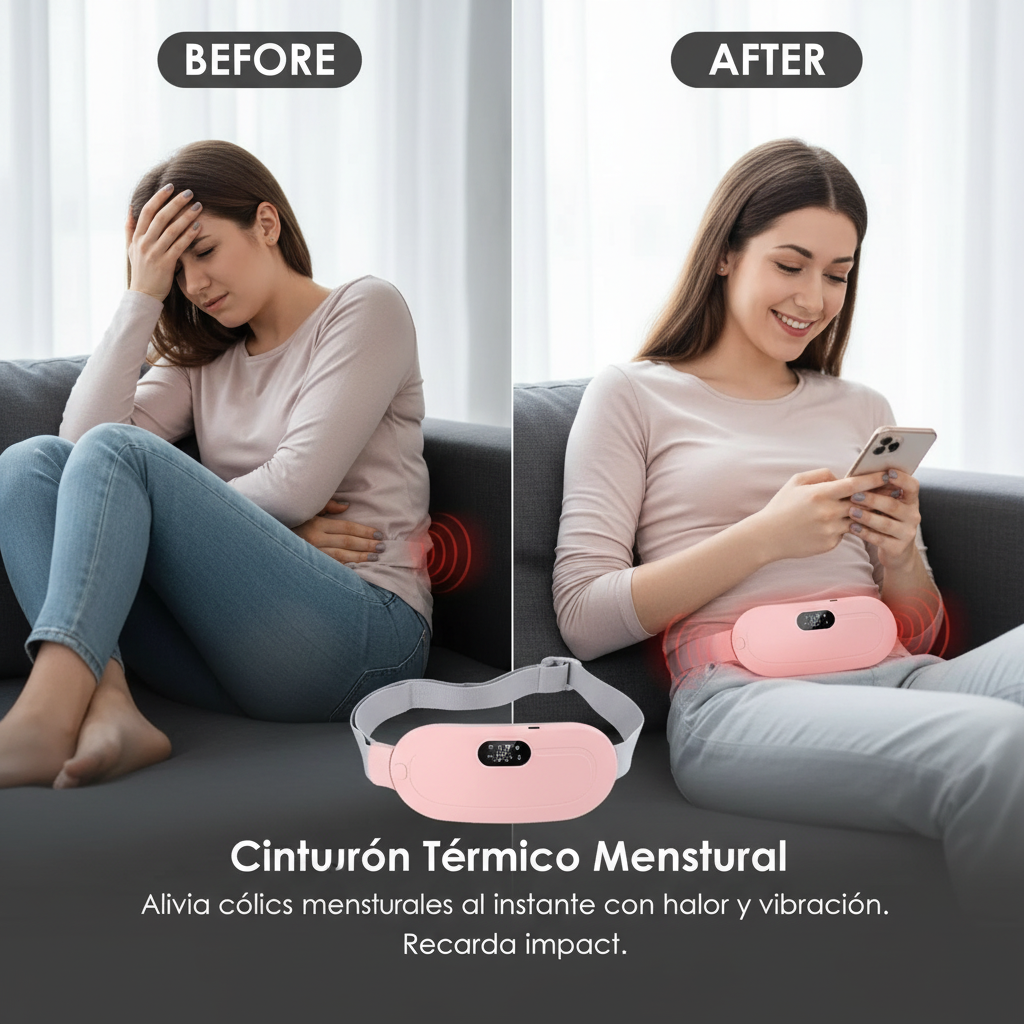 Electric Menstrual Heating Belt for Women Menstrual Spasm Massager Vibrator Relieves Discomfort Adjustable Waist Heating Pad