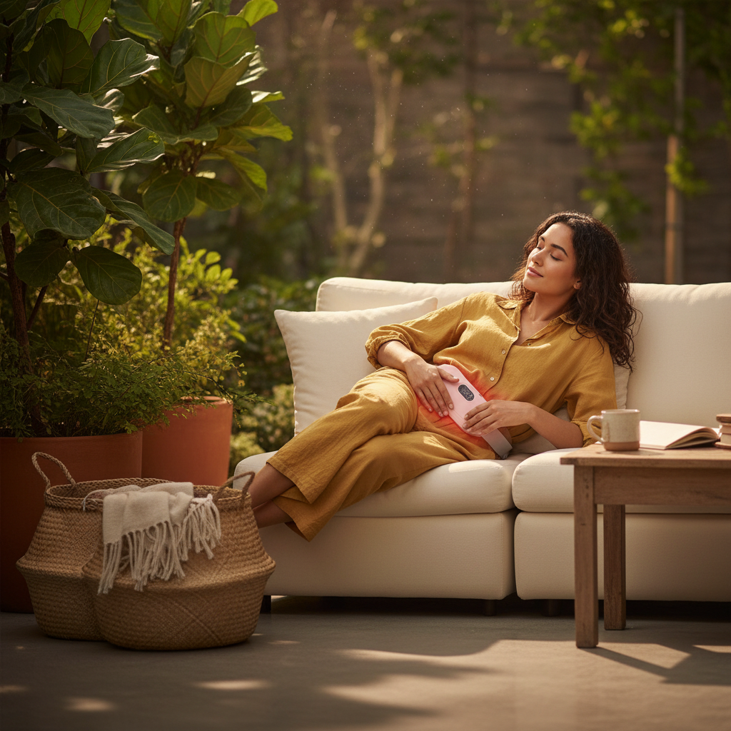 Electric Menstrual Heating Belt for Women Menstrual Spasm Massager Vibrator Relieves Discomfort Adjustable Waist Heating Pad